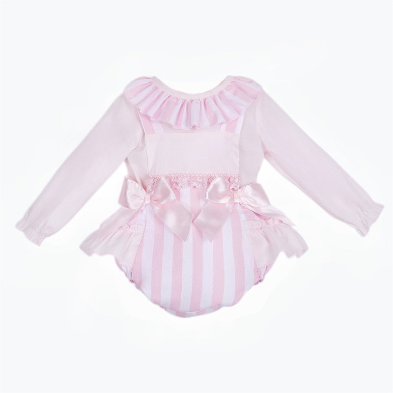 Wee Me Pink Stripe Romper