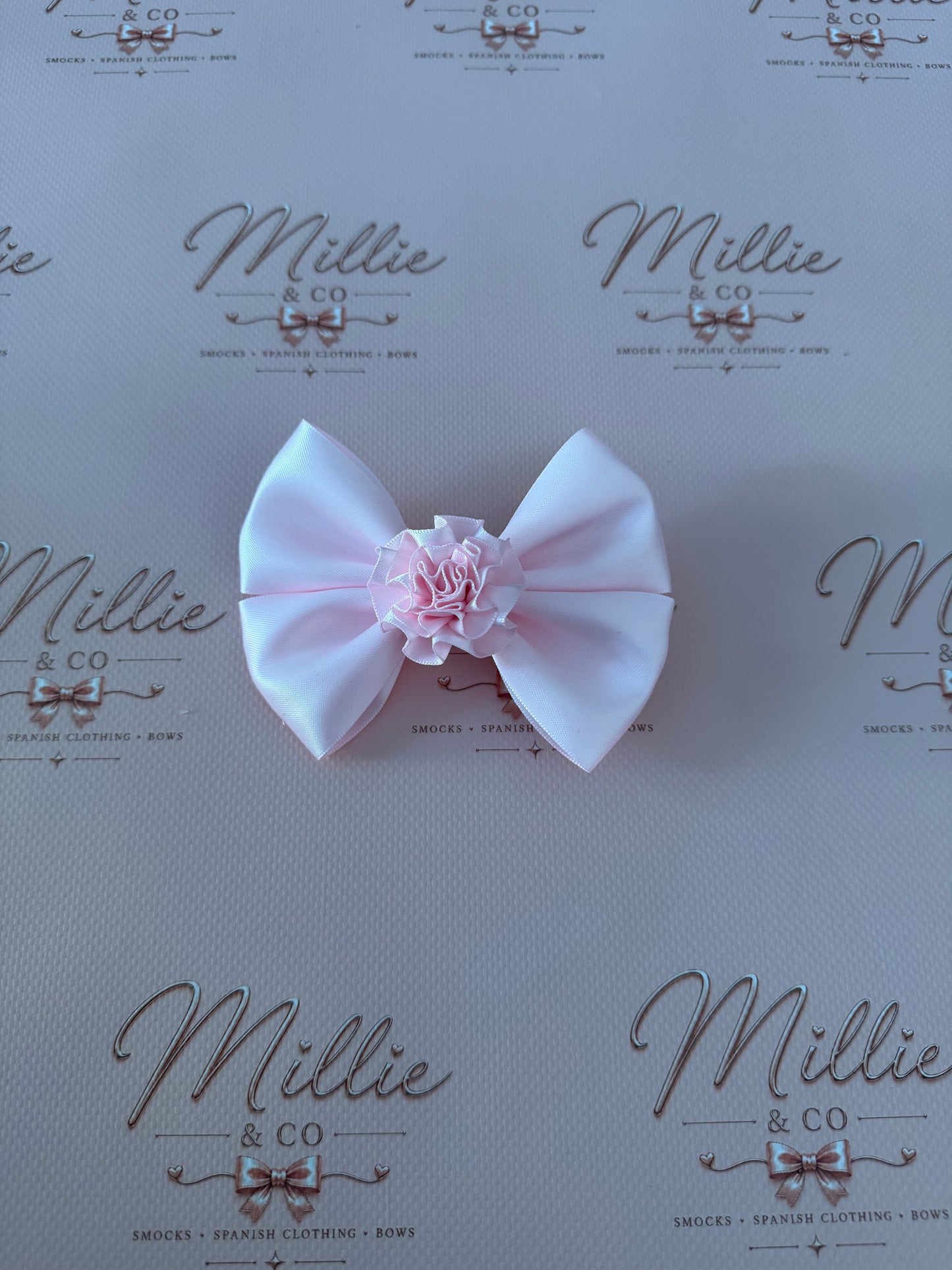 Pink Flower Big Clip