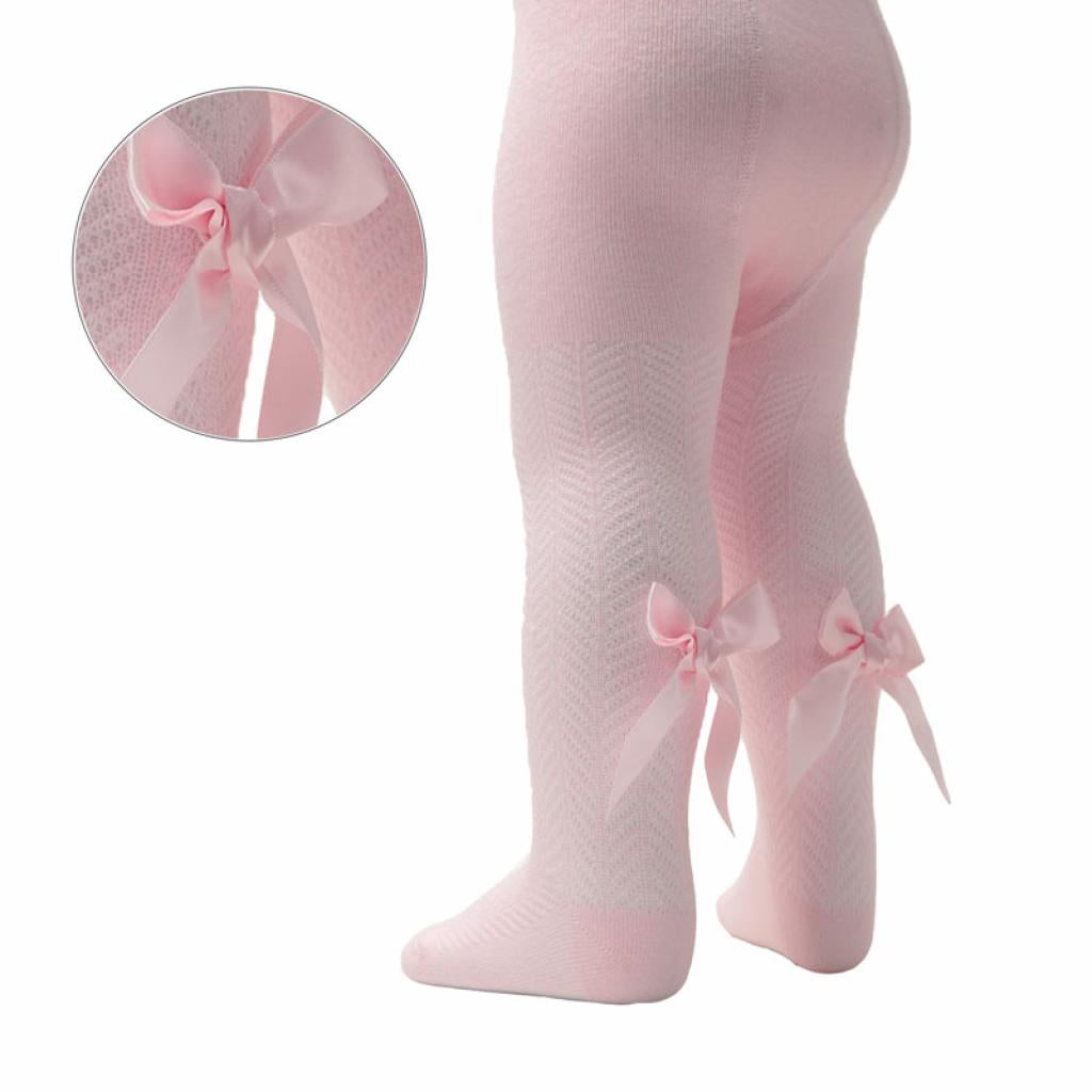 Pink Jaquard Tights 2-5Y