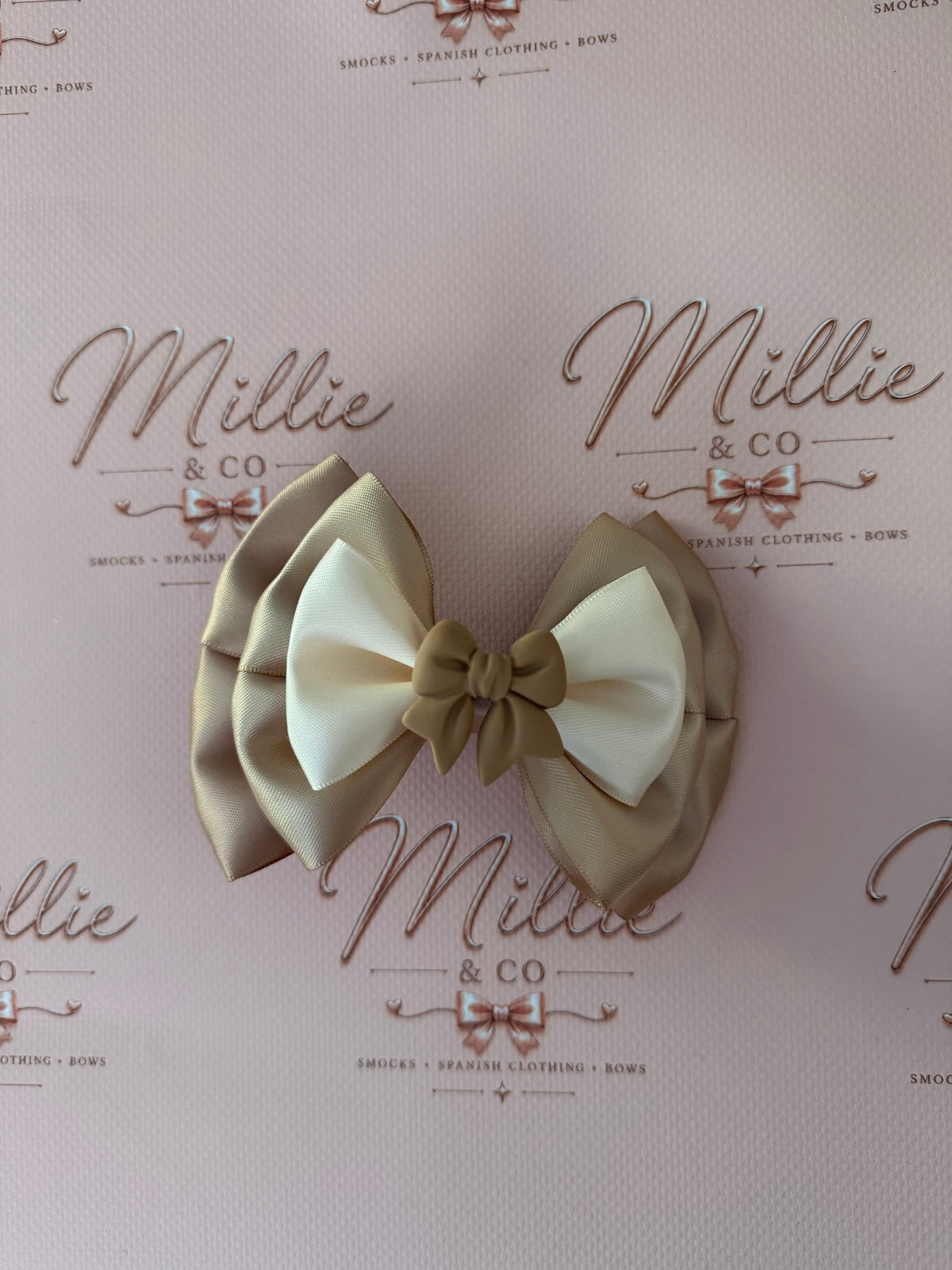 Tripe Beige Big Clip