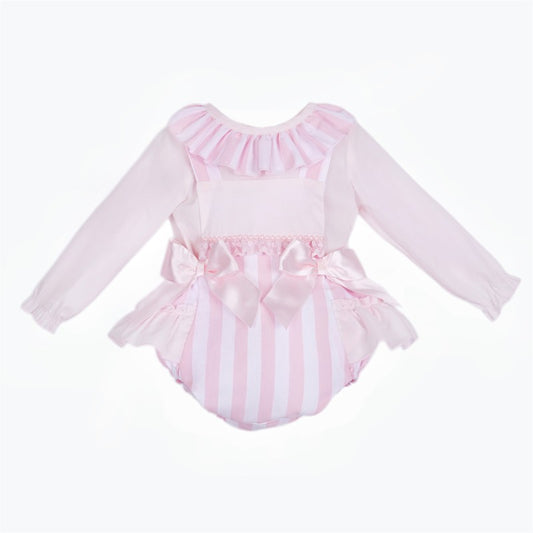 Wee Me Pink Stripe Romper