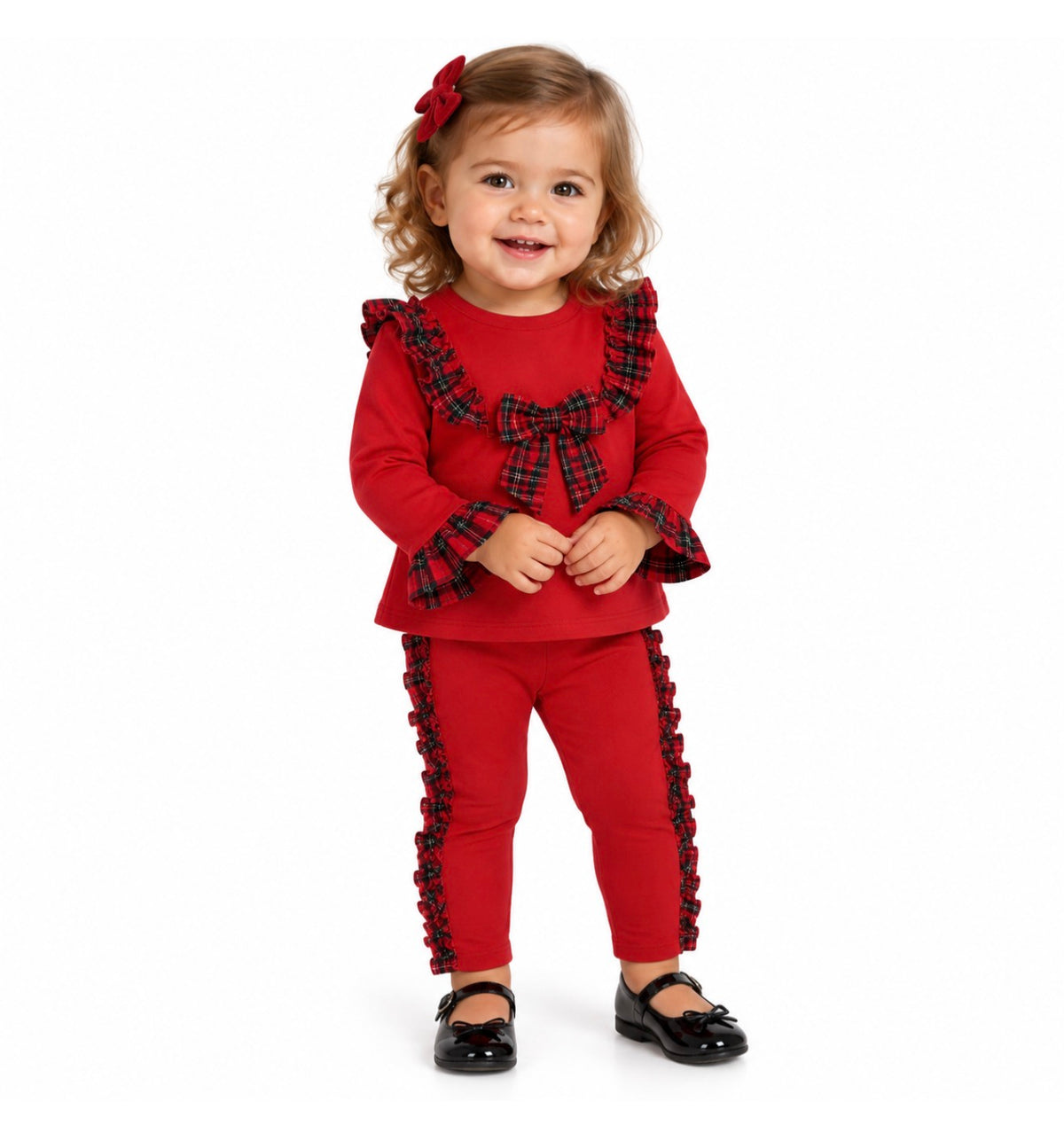 Girls Tartan Visara Set