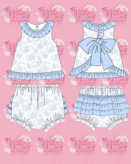 Floral open back set - PRE ORDER